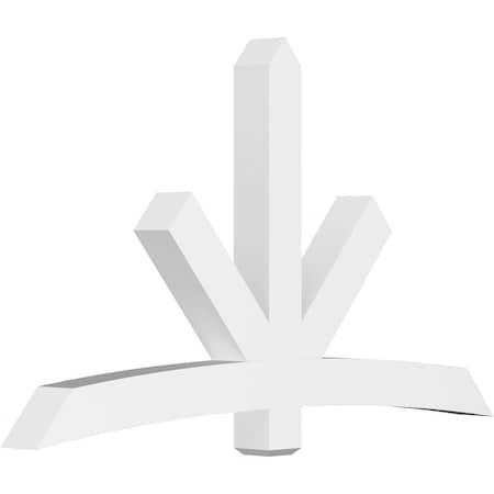 Ekena Millwork Alberta Architectural Grade PVC Gable Bracket, 84"W x 49"H x 6"D x 6"F, 14/12 Pitch GBP084X49X0606ALB00